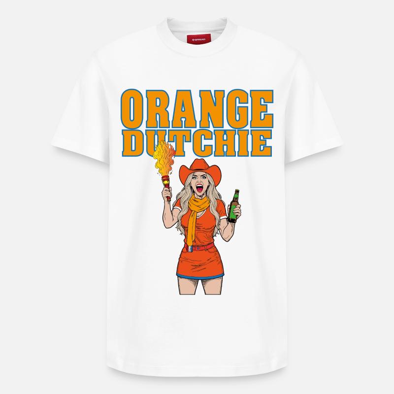 orangedutchie - Relaxed Unisex Supima Cotton T-Shirt – von SPREAD - Weiß