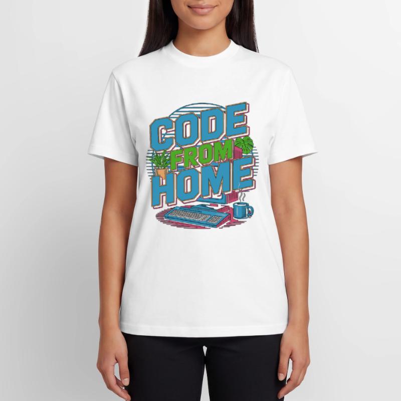 Remote Developer Code From Home Software Developer Relaxed Unisex Supima Cotton T-Shirt – by SPREAD