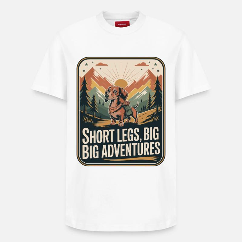 Wander Dackel - Relaxed Unisex Supima Cotton T-Shirt – von SPREAD - Weiß