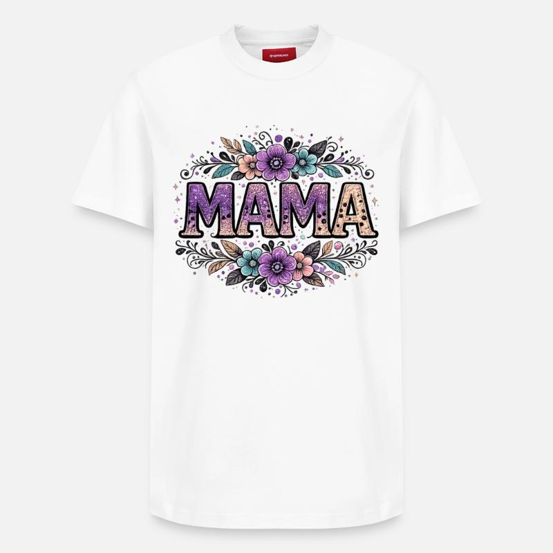 Mama-Geschenk: Retro-Mama-Visualisierung - Relaxed Unisex Supima Cotton T-Shirt – von SPREAD - Weiß