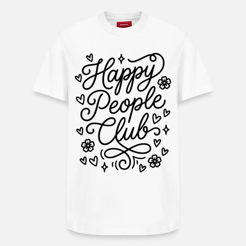 Club des Gens Heureux - T-shirt unisexe décontracté en coton Supima – de SPREAD - blanc