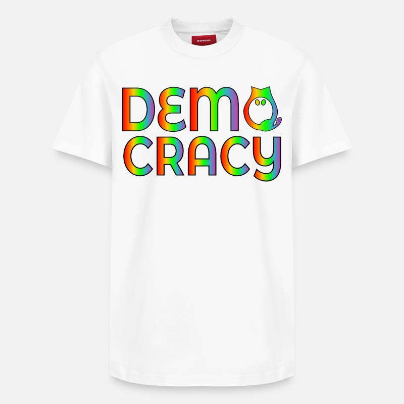 Démocratie électorale des chats - T-shirt unisexe décontracté en coton Supima – de SPREAD - blanc