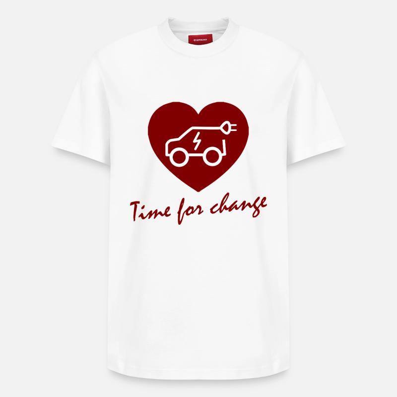 Voiture électrique Herz Wandel - T-shirt unisexe décontracté en coton Supima – de SPREAD - blanc