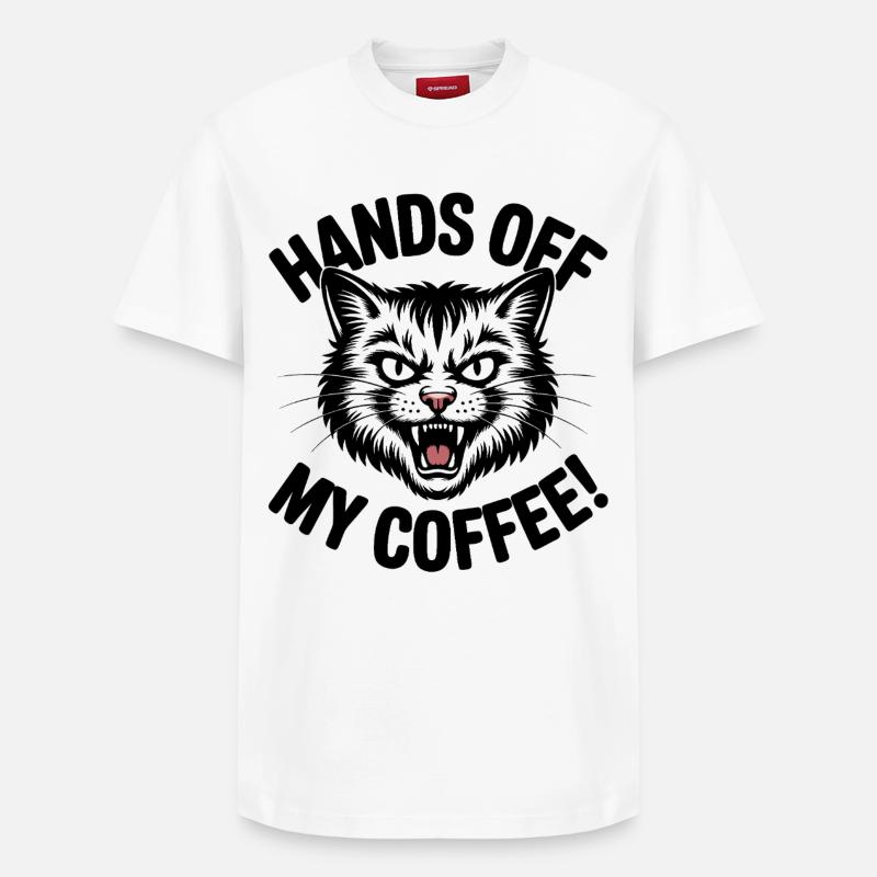Loin de mon café - T-shirt unisexe décontracté en coton Supima – de SPREAD - blanc