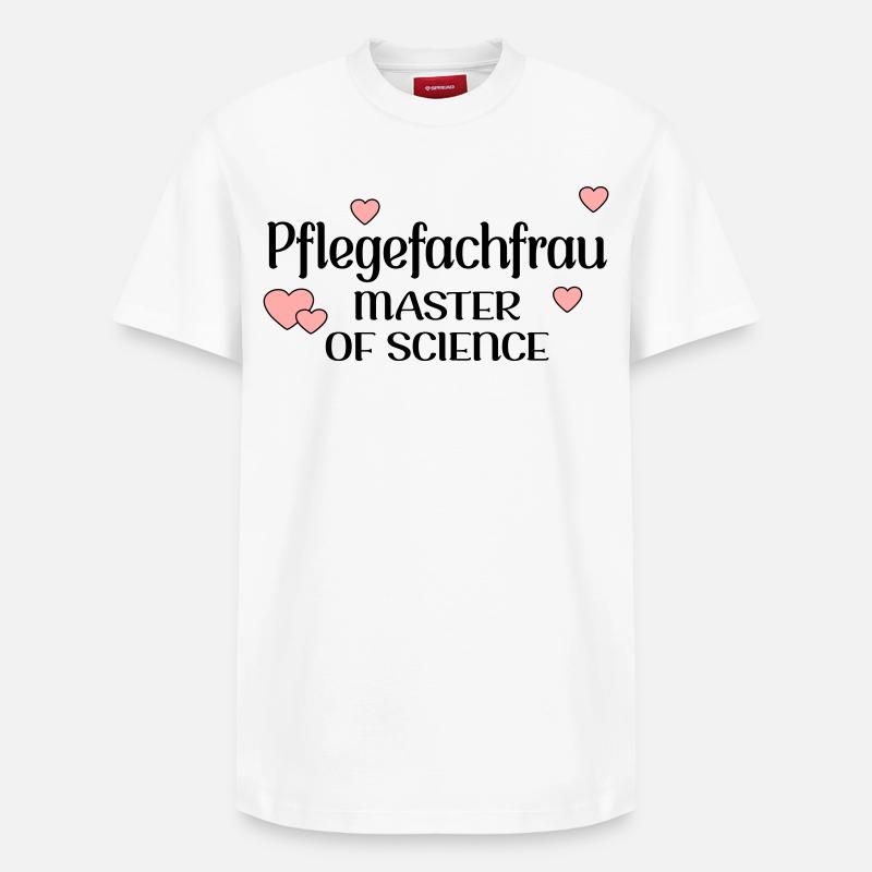 MASTERSTUDIUM PFLEGE - PFLEGEFACHFRAU - Relaxed Unisex Supima Cotton T-Shirt – von SPREAD - Weiß