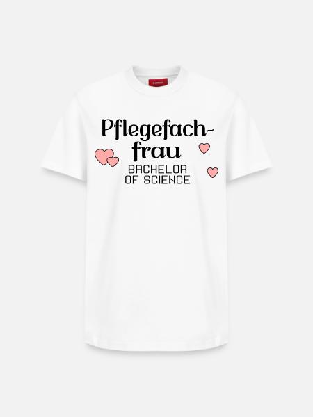 Bachelorstudium Pflege - Abschluss Pflegefachfrau - Relaxed Unisex Supima Cotton T-Shirt – von SPREAD - Weiß