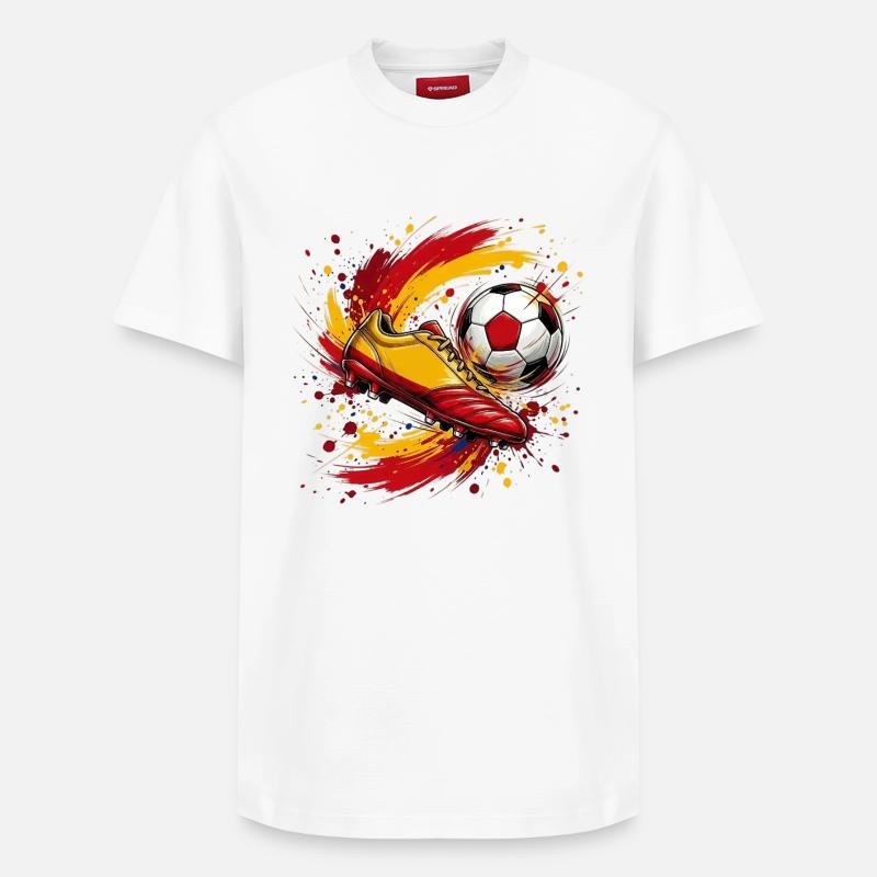 Équipe de football espagnole - T-shirt unisexe décontracté en coton Supima – de SPREAD - blanc