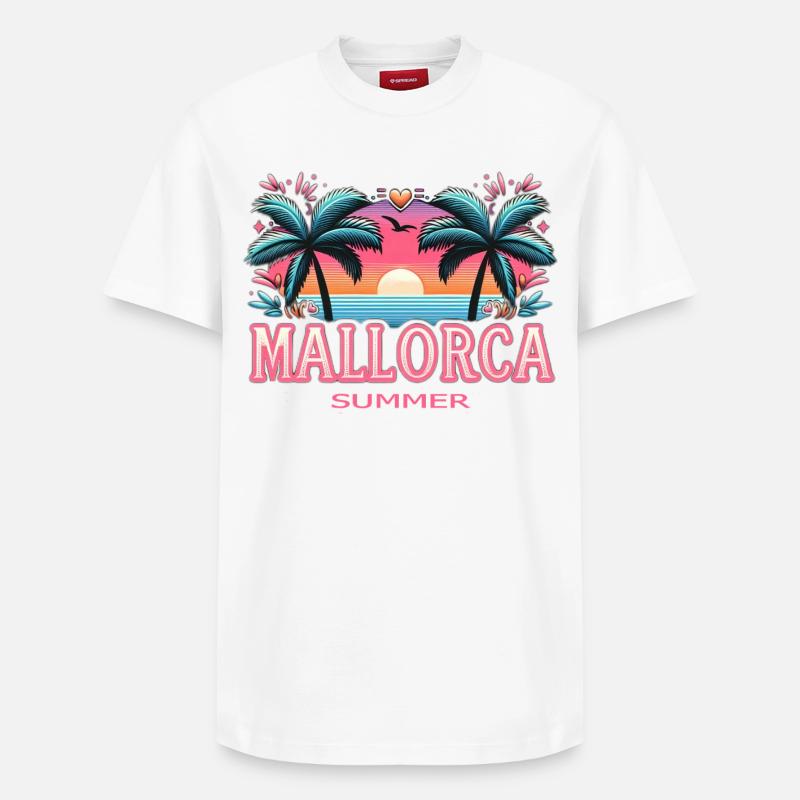 Majorque - T-shirt unisexe décontracté en coton Supima – de SPREAD - blanc
