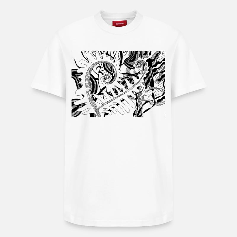 Fougère - T-shirt unisexe décontracté en coton Supima – de SPREAD - blanc