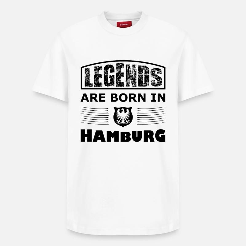 Légendes de Hambourg - T-shirt unisexe décontracté en coton Supima – de SPREAD - blanc