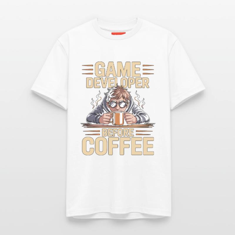 Game Developer Before Web Developer Coffee Lover Relaxed Unisex Supima Cotton T-Shirt – von SPREAD