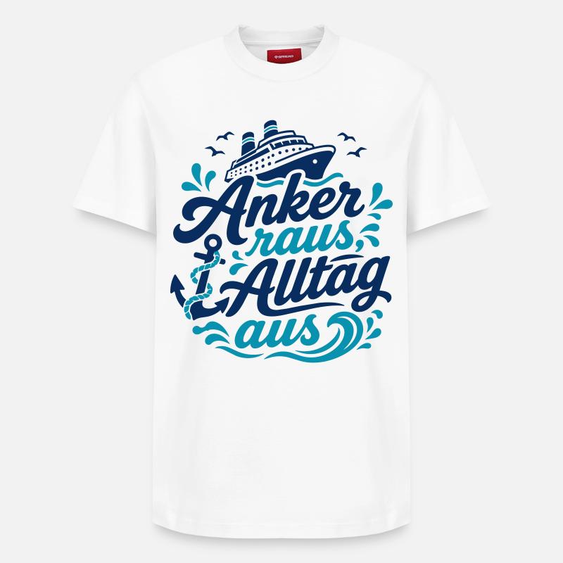 Ancre, vie quotidienne éteinte - T-shirt unisexe décontracté en coton Supima – de SPREAD - blanc