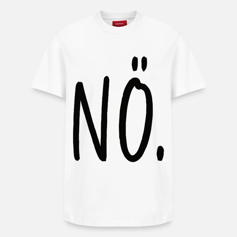 Non, affirmation, tout simplement non - T-shirt unisexe décontracté en coton Supima – de SPREAD - blanc