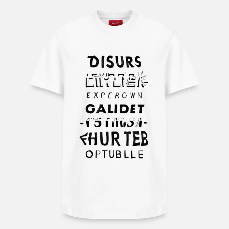 Glitch text cascade - Relaxed Unisex Supima Cotton T-Shirt – by SPREAD - white