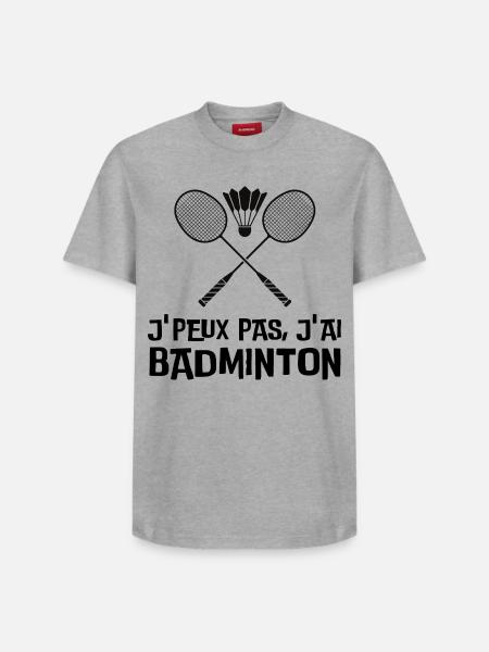 Rackets croisés et volant badminton - T-shirt unisexe décontracté en coton Supima – de SPREAD - blanc