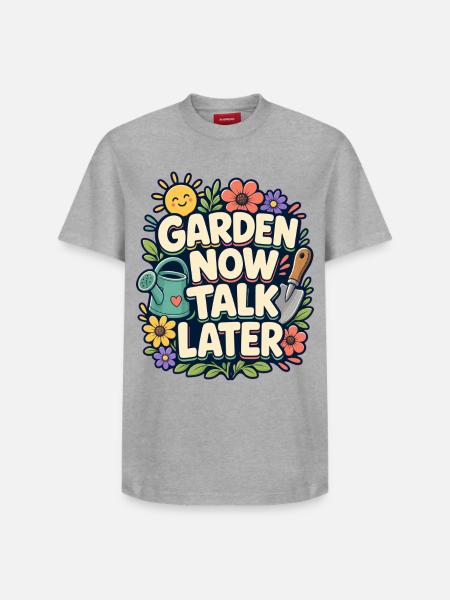 GARDEN NOW TALK LATER Nickerchen - Relaxed Unisex Supima Cotton T-Shirt – von SPREAD - Weiß