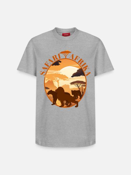 Savannen Safari Sonnenuntergang - Relaxed Unisex Supima Cotton T-Shirt – von SPREAD - Weiß