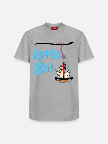 Remontée Après-Ski - Oie - T-shirt unisexe décontracté en coton Supima – de SPREAD - blanc