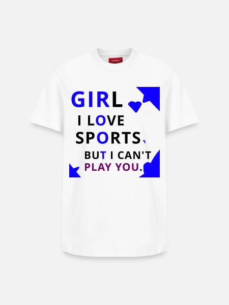 Bold Girl Play Typography - Relaxed Unisex Supima Cotton T-Shirt – by SPREAD - white