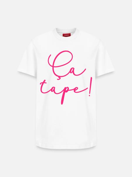It's Hitting - What Heat - Relaxed Unisex Supima Cotton T-Shirt – by SPREAD - white