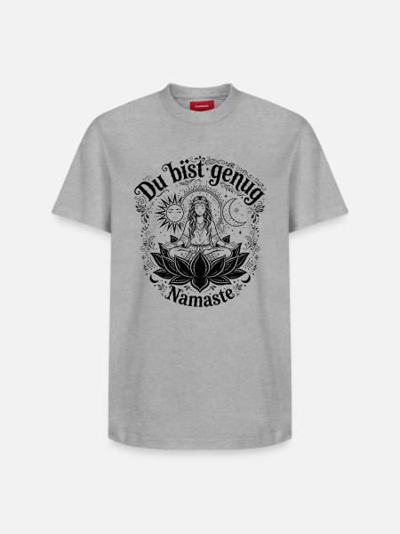 You Are Enough Namaste - Boho Yoga - Relaxed Unisex Supima Cotton T-Shirt – by SPREAD - white