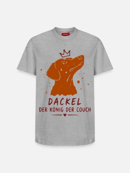 Dackel König der Couch - Relaxed Unisex Supima Cotton T-Shirt – von SPREAD - Weiß