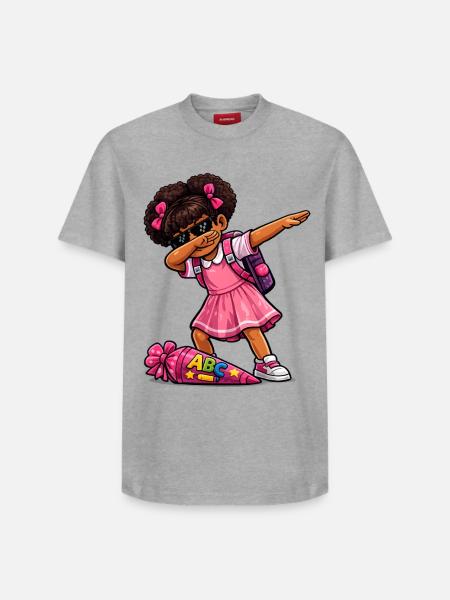 Dabbing ABC-Schützin Afro - Relaxed Unisex Supima Cotton T-Shirt – von SPREAD - Weiß