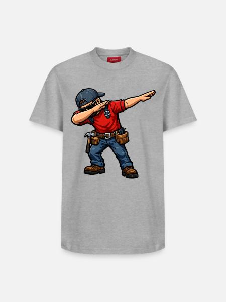 Dabbing Dachdecker - Relaxed Unisex Supima Cotton T-Shirt – von SPREAD - Weiß