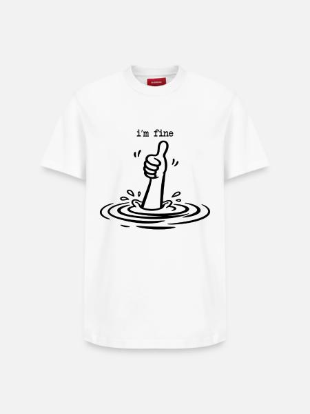 Witziger Spruch – Lustiges T-Shirt - Relaxed Unisex Supima Cotton T-Shirt – von SPREAD - Weiß