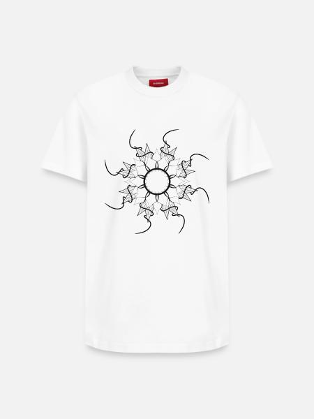Bloom Sigil - Relaxed Unisex Supima Cotton T-Shirt – von SPREAD - Weiß