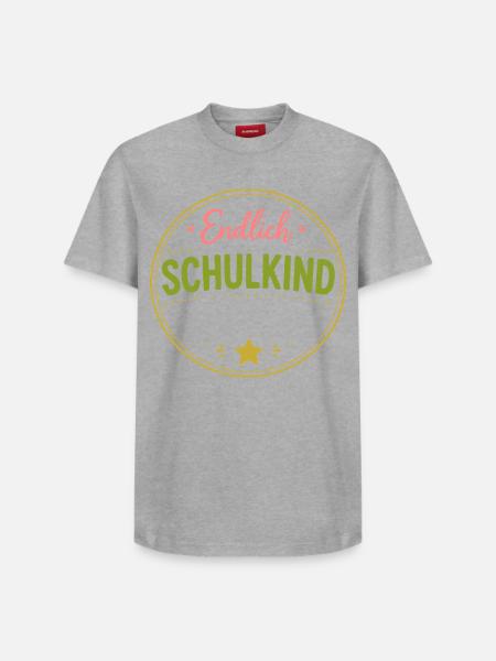 Endlich Schulkind Abzeichen - Relaxed Unisex Supima Cotton T-Shirt – von SPREAD - Weiß