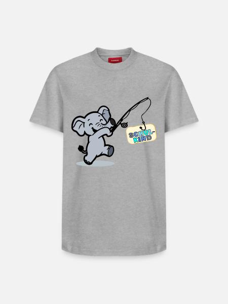 Schulkind Angeln Elefanten - Relaxed Unisex Supima Cotton T-Shirt – von SPREAD - Weiß