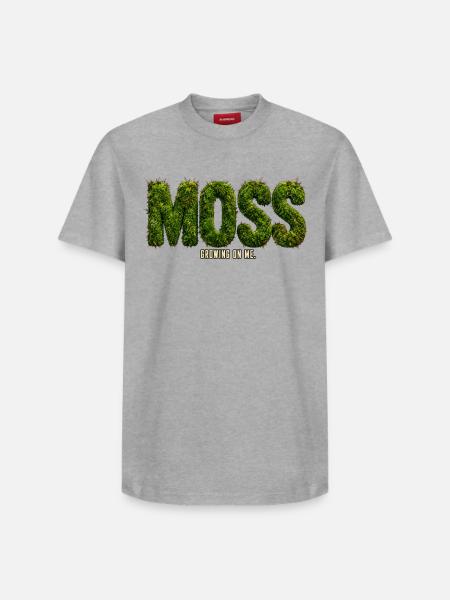 MOSS – Growing Inside Me | Botanical pun - Relaxed Unisex Supima Cotton T-Shirt – by SPREAD - white