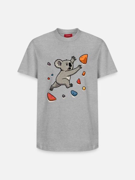 Koala Bouldern Dyno – Kletter Sprung - Relaxed Unisex Supima Cotton T-Shirt – von SPREAD - Weiß