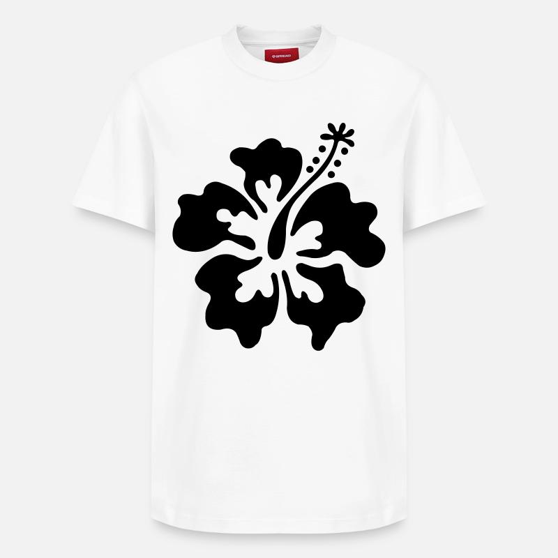 Hawai Blüte - Relaxed Unisex Supima Cotton T-Shirt – von SPREAD - Weiß
