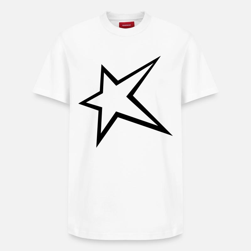Star - T-shirt unisexe décontracté en coton Supima – de SPREAD - blanc