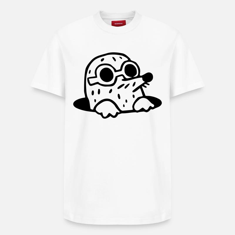 cool Mole - Relaxed Unisex Supima Cotton T-Shirt – by SPREAD - white