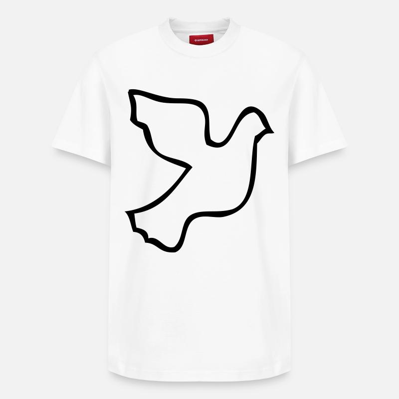 Friedenstaube - Relaxed Unisex Supima Cotton T-Shirt – von SPREAD - Weiß