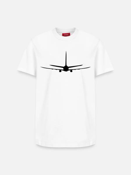 Aircraft - Relaxed Unisex Supima Cotton T-Shirt – by SPREAD - white