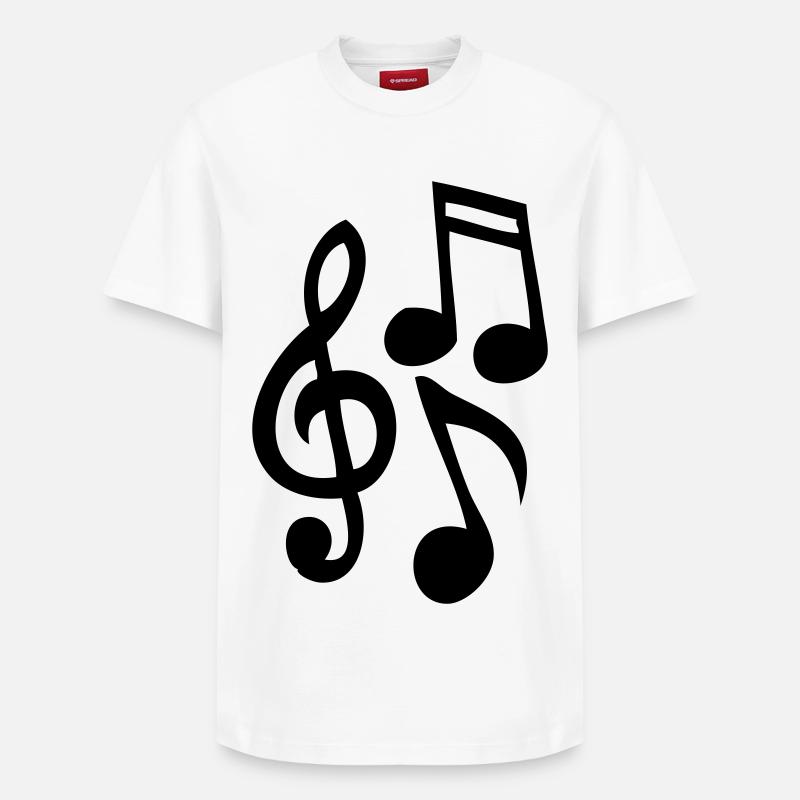 Partition de musique - T-shirt unisexe décontracté en coton Supima – de SPREAD - blanc