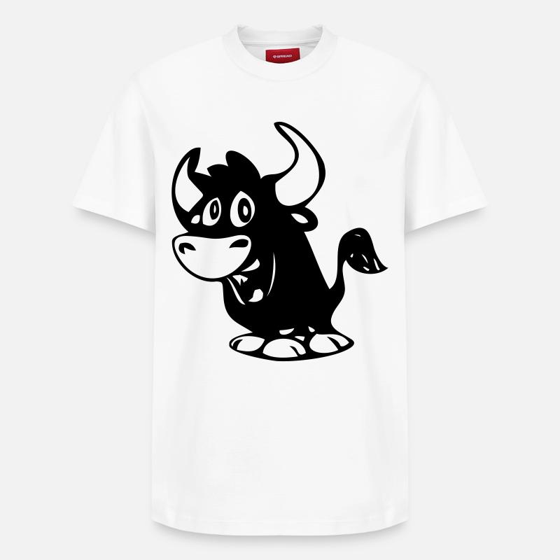 Bull - T-shirt unisexe décontracté en coton Supima – de SPREAD - blanc