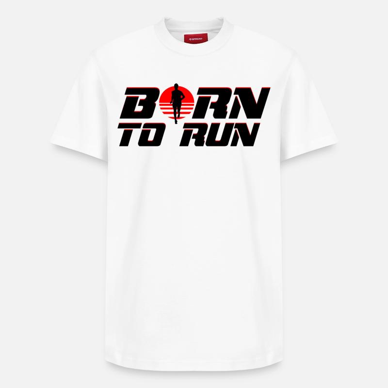 Coureur - T-shirt unisexe décontracté en coton Supima – de SPREAD - blanc