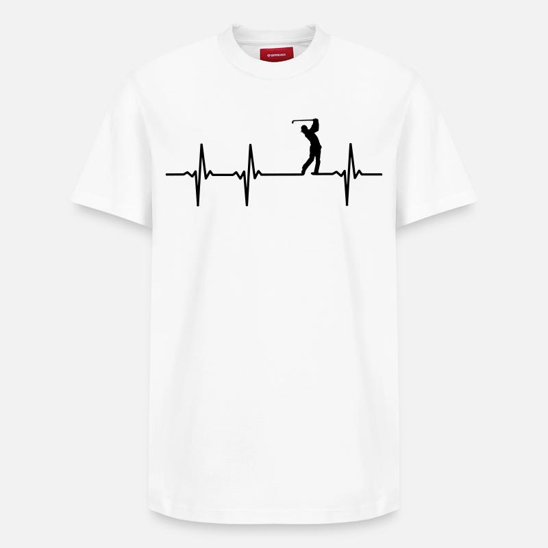 Golfer Puls - Relaxed Unisex Supima Cotton T-Shirt – von SPREAD - Weiß