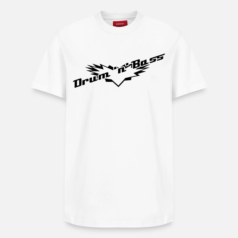 Drum 'n' Bass - T-shirt unisexe décontracté en coton Supima – de SPREAD - blanc