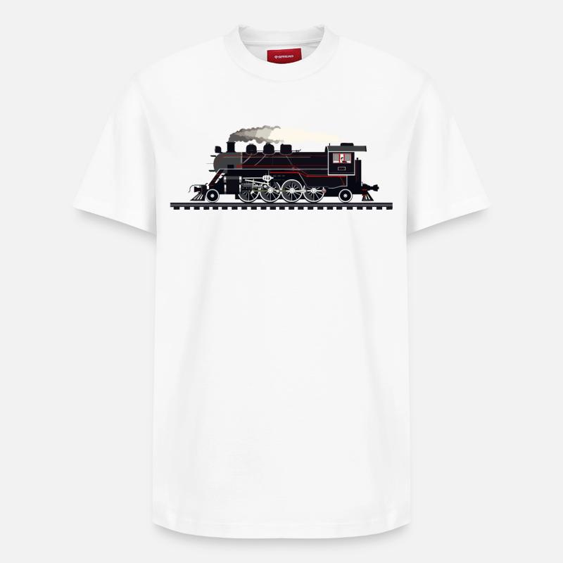 Graphique ferroviaire - T-shirt unisexe décontracté en coton Supima – de SPREAD - blanc