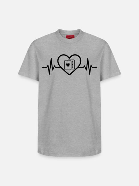 Poker Spielkarten Herz - Relaxed Unisex Supima Cotton T-Shirt – von SPREAD - Weiß