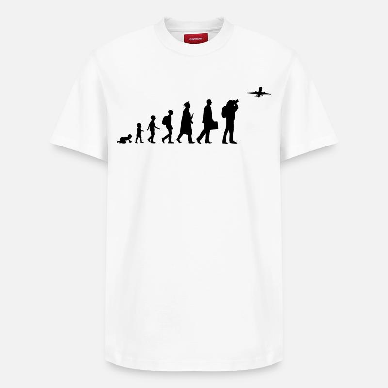 Entwicklung eines Plane Spotters - Relaxed Unisex Supima Cotton T-Shirt – von SPREAD - Weiß