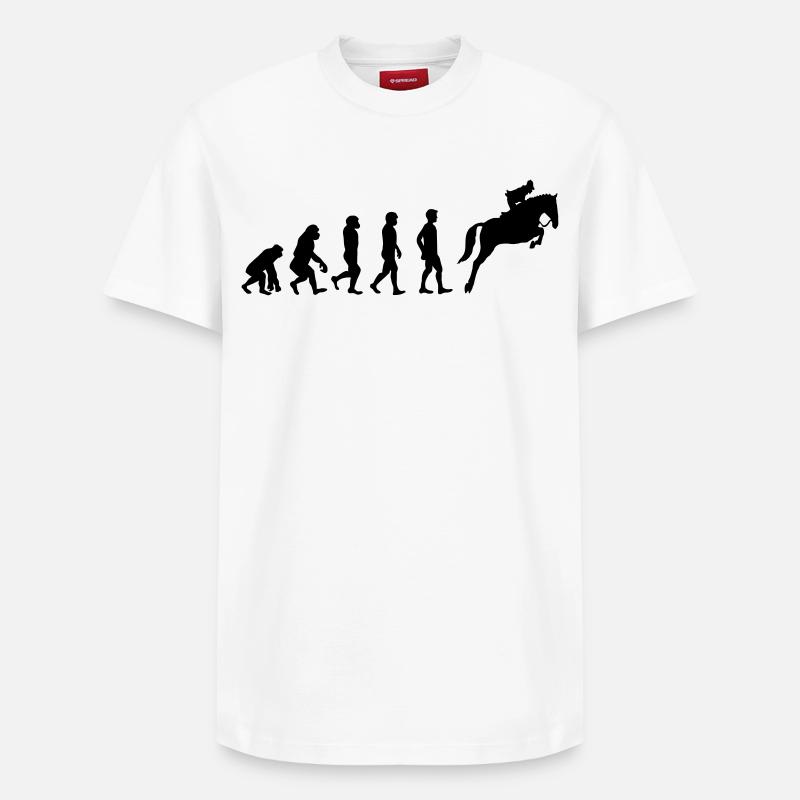 Horse evolution - Relaxed Unisex Supima Cotton T-Shirt – by SPREAD - white