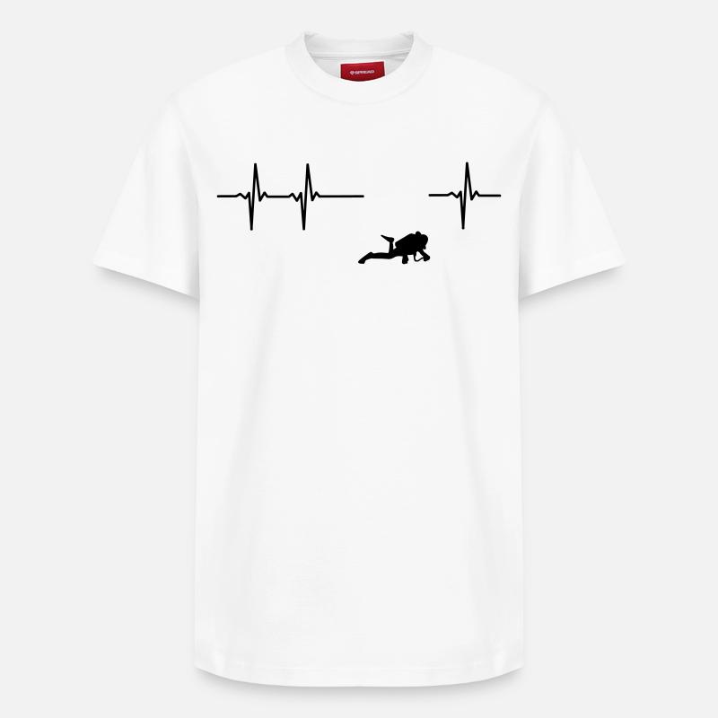Plongeurs ECG - T-shirt unisexe décontracté en coton Supima – de SPREAD - blanc