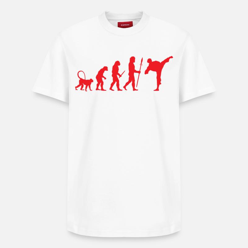 Développement du karaté - T-shirt unisexe décontracté en coton Supima – de SPREAD - blanc